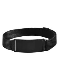 Adelia´s ADELIA ́S Herren Edelstahlarmband "Herren Armband aus Edelstahl 27 cm", 27, Edelstahl, schwarz, Edelstahl, Armbänder