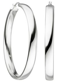 Jobo Damen Paar Creolen "Ohrringe 50 mm", Silber 925 (Sterlingsilber), silber, Silber 925 (Sterlingsilber), Ohrringe, 925 Silber