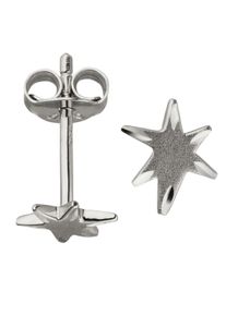 Jobo Damen Paar Ohrstecker "Stern-Ohrringe", Silber 925 (Sterlingsilber), silber, Silber 925 (Sterlingsilber), Ohrringe, 925 Silber rhodiniert