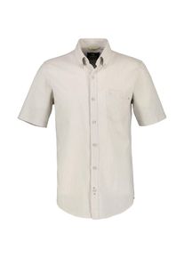 Lerros Herren Kurzarmhemd "Lerros Kurzarmhemd, Baumwoll-Leinen-Mix", grau, Gr. S, 80% Baumwolle, 20%Linen, Hemden