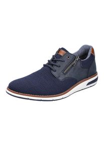 Rieker Herren Schnürschuh, Gr. 40, blau, Textil, Synthetik, sportlich, Schuhe, mit seitlichem Reißverschluss, Freizeitschuh, Halbschuh, Schnürschuh