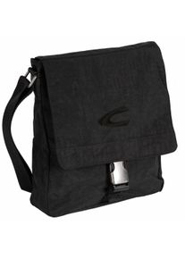 Camel Active Damen Umhängetasche "Journey", schwarz, Nylon, aufgeraut, clean, unifarben, bestickt, Taschen, aus leichtem robusten Nylon, funktional
