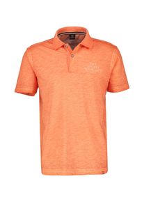 Lerros Herren Poloshirt "Lerros Poloshirt mit lässigem Brustprint", orange, Gr. S, 100% Baumwolle, Shirts