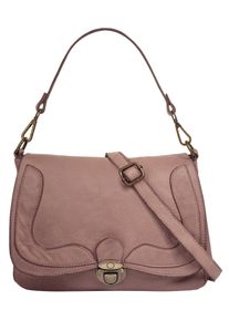 Samantha Look Damen Umhängetasche, rosa, Leder, vintage, Taschen, echt Leder, Made in Italy