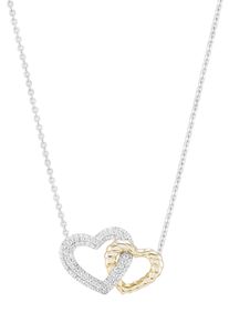 UNIKE JEWELLERY Damen Kette mit Anhänger "CLASSY BOLD HEART HERZ, UK.CL.1205.0055", Silber 925 (Sterlingsilber), L: 47cm, gold, Silber 925