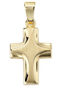 Jobo Damen Kreuz-Anhänger "Anhänger Kreuz", Gelbgold 585, gelb, Gelbgold 585, Schmuckanhänger, 585 Gold