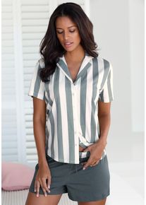 Vivance Dreams Damen Shorty, Gr. 32, grau, Single Jersey, Obermaterial: 100% Baumwolle, Basic, Homewear-Sets, im Hemdblusenlook