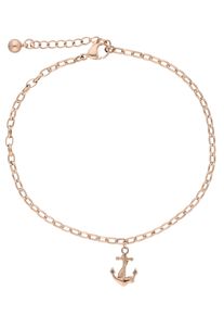 Firetti Fußkette "Schmuck Geschenk Körperschmuck maritim Anker, Ankerkette", Edelstahl, rosa, Edelstahl, Fußkettchen