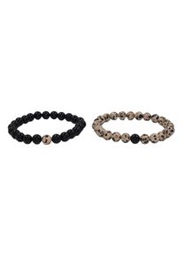 Firetti Armband Set "Multipack Schmuck Geschenk Zugarmbänder Steinarmband Edelstein", 20, Stein-Silikon, beige, Stein, Silikon, Armbänder, Made in