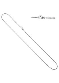 Jobo Damen Goldkette, Weißgold 333, L: 45cm, weiß, Weißgold 333, Halsketten, Zopfkette 333 Weißgold 45 cm 1,0 mm