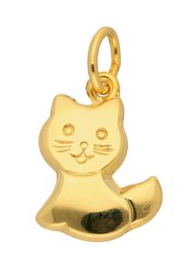 Adelia´s ADELIA ́S Damen Ketten-Anhänger "333 Gold Anhänger Katze", Gelbgold 333, gold, Gelbgold 333, Schmuckanhänger, 333 Gold Goldschmuck für Damen