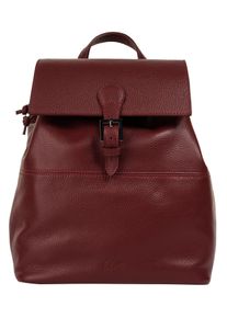 CLUTY Cityrucksack, rot, Rindsleder, Leder, casual, Rucksäcke, echt Leder, Made in Italy