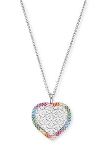 Engelsrufer Damen Kette mit Anhänger "Herz Lebensblume, ERN-HEARTLIFL-ZI", Silber 925 (Sterlingsilber), L: 50cm, silber, Silber 925 (Sterlingsilber),