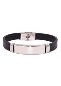 Firetti Herren Edelstahlarmband "Schmuck Geschenk Schmuck Geschenk", Edelstahl-Kautschuk-Silikon, schwarz, Edelstahl, Kautschuk, Silikon, Armbänder,