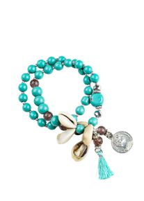 Damen Armband "Bangalore", blau, Collezione Alessandro, Glas, Armbänder