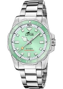 Lotus Damen Quarzuhr, silber, Armbanduhren, Armbanduhr, Damenuhr, Edelstahlarmband, bis 10 bar wasserdicht