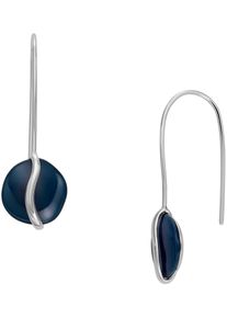 Skagen Damen Paar Ohrhaken "SOFIE SEA GLASS, SKJ1812040", Edelstahl, blau, Edelstahl, Ohrringe, mit Glassteinen