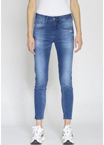 Gang Damen Relax-fit-Jeans "94AMELIE", blau, casual, Gr. 27, Denim/Jeans, Obermaterial: 88% Baumwolle, 9% Polyester, 3% Elasthan, Jeans, CROPPED -