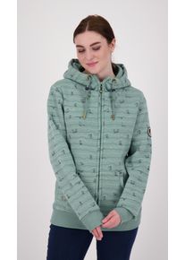 DEPROC Active Damen Kapuzensweatshirt "ANKERGLUTWELLE", grau, casual, Gr. 34, 60% Baumwolle; 40% Polyester, Sweatshirts, Auch in Großen Größen