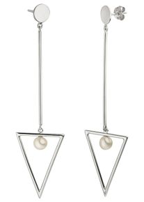 Jobo Damen Perlenohrringe, Silber 925 (Sterlingsilber)-Perlen, silber, Silber 925 (Sterlingsilber), Perlen, Ohrringe, 925 Silber mit 2