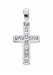 Adelia´s ADELIA ́S Damen Ketten-Anhänger "925 Silber Kreuz Anhänger mit Zirkonia", Damen,mit Zirkonia, Silber 925 (Sterlingsilber), silber, Silber 925
