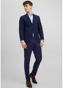 Jack & Jones JACK & JONES Herren Sakko "JPRFRANCO BLAZER NOOS", blau, modisch, Gr. 48, meliert, Web, Obermaterial: 78% Polyester, 17% Viskose, 5% Elasthan, Sakkos