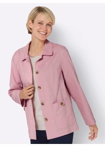 Classic Basics Damen Langjacke, lila, Gr. 42, 70% Baumwolle, 30% Leinen, Jacken