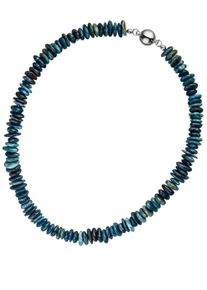 Jobo Damen Kette ohne Anhänger "Edelsteinkette mit Apatit", Metall, L: 45cm, grün, Metall, Halsketten, 45 cm