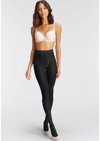 Lascana Damen Feinstrumpfhose, Gr. 36, schwarz, Obermaterial: 80% Polyamid, 20% Elasthan, unifarben, Strumpfhosen, leichter Stützeffekt