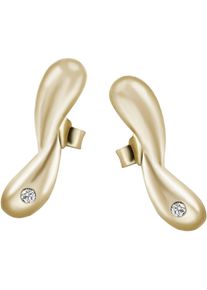 Firetti Damen Paar Ohrstecker "Schmuck Geschenk Silber 925 Ohrschmuck Ohrringe Tropfen verschlungen", Silber 925 (Sterlingsilber), gold, Silber 925