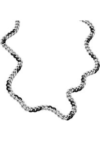 Diesel Damen Edelstahlkette "STEEL, DX1499931", Edelstahl, L: 65cm B: 7mm, schwarz, Edelstahl, B:7mm, Halsketten