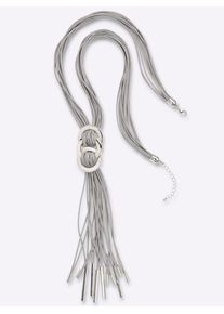 Heine Damen Lange Kette, silber, feminin, Metall, Halsketten