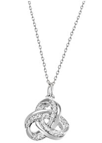 Firetti Damen Kette mit Anhänger "Schmuck Geschenk Silber 925 Halsschmuck Halskette Ankerkette Knoten", Silber 925 (Sterlingsilber), L: 45cm, silber,
