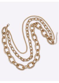 Heine Damen Collier, gold, Metall, Halsketten