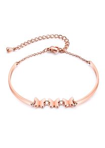 Damen Armband "Papillon", rosa, Collezione Alessandro, Metall, Armbänder