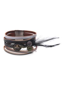 Damen Armband "India", schwarz, Collezione Alessandro, Leder, Armbänder
