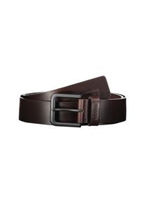 Lerros Damen Ledergürtel "Lerros Ledergürtel MATTHEW mit schwarzer Schließe", braun, Gr. 85, Leder, Gürtel