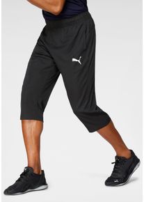 Puma Herren Trainingshose "ACTIVE WOVEN 3/4 PANTS", schwarz, sportlich, Gr. S, unifarben, Twill, Obermaterial: 100% Polyester, Hosen