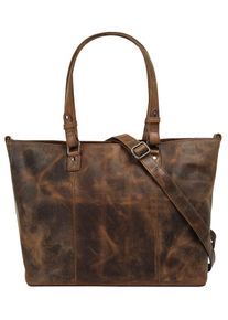 BAGAN Damen Shopper, braun, Leder, vintage, Taschen, echt Leder