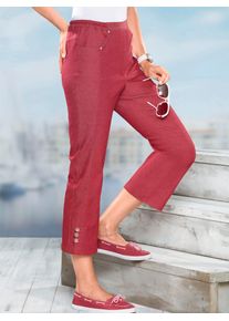 Classic Basics Damen 7/8-Jeans, rot, Gr. 54, unifarben, 67% Baumwolle, 30% Polyester, 3% Elasthan, Jeans