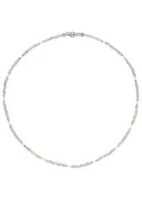 Jobo Damen Kette ohne Anhänger, Perlen-Metall, L: 43cm, braun, Perlen, Metall, Halsketten, mit Labradorit Turmalin und Perlen 43 cm