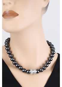 Damen Kette mit Anhänger "Karlsruhe", schwarz, elegant, Collezione Alessandro, Metall, Halsketten, mit Platinlegierung