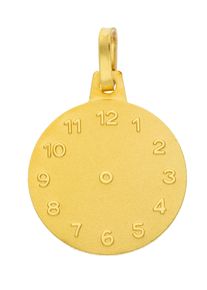 Adelia´s ADELIA ́S Damen Ketten-Anhänger "585 Gold Anhänger Taufuhr Ø 14,1 mm", Gelbgold 585, gold, Gelbgold 585, Schmuckanhänger, 585 Gold Goldschmuck für