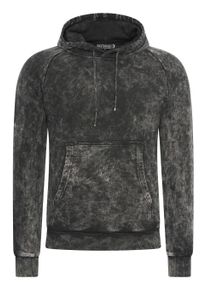 Rusty Neal Herren Kapuzensweatshirt, schwarz, casual, Gr. L, unifarben, 100% Baumwolle, Sweatshirts, in verwaschenem Design