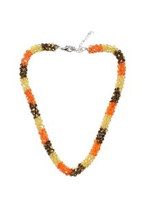 Damen Kette mit Anhänger "Mantua", orange, Basic, Collezione Alessandro, PTFE-Kunststoff, Halsketten, aus vielen kleinen Perlen gefädelt