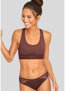 Lascana Damen Bustier, Gr. 32, lila, Obermaterial: 88% Polyamid, 12% Elasthan. Spitze: 87% Polyamid, 13% Elasthan, unifarben, Basic, BHs, mit
