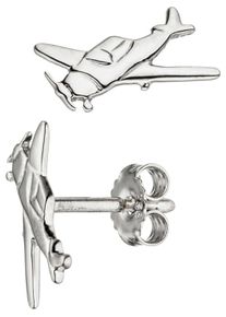 Jobo Damen Paar Ohrstecker "Flugzeug", Silber 925 (Sterlingsilber), silber, Silber 925 (Sterlingsilber), Ohrringe, 925 Silber