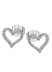 Firetti Damen Paar Ohrstecker "Schmuck Geschenk Silber 925 Ohrschmuck Herz", Silber 925 (Sterlingsilber), silber, Silber 925 (Sterlingsilber),