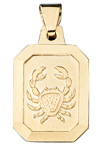 Jobo Damen Sternzeichen-Anhänger "Sternzeichen Krebs", Gelbgold 333, gold, Gelbgold 333, Schmuckanhänger, 333 Gold