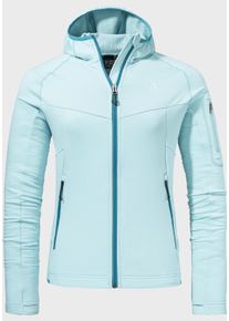 Schöffel SCHÖFFEL Damen Fleecejacke "Fleece Hoody Hydalen L", blau, sportlich, Gr. 40, Oberstoff : 95% Polyester 5% Elasthan, Jacken